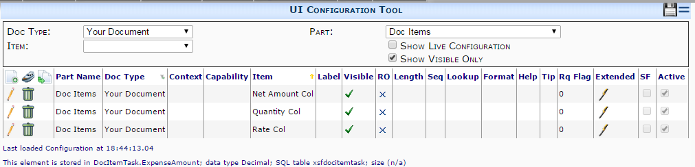 Doc Item UI Config For Grid Calculations