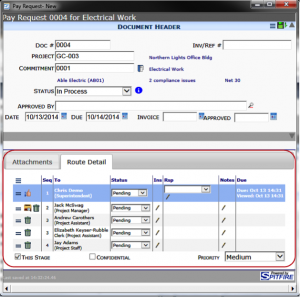 Route Detail Tab – Spitfire Client Services