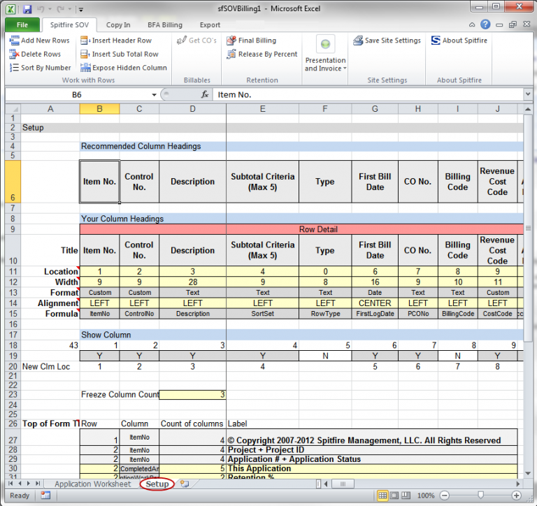 SOV Workbook-Specific Capabilities – Spitfire Client Services