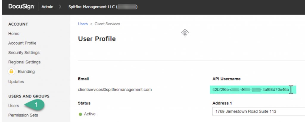 DocuSign User Profile