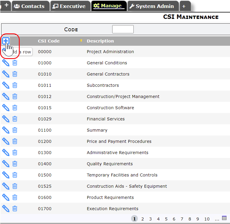 CSI Codes for Vendors Spitfire Client Services